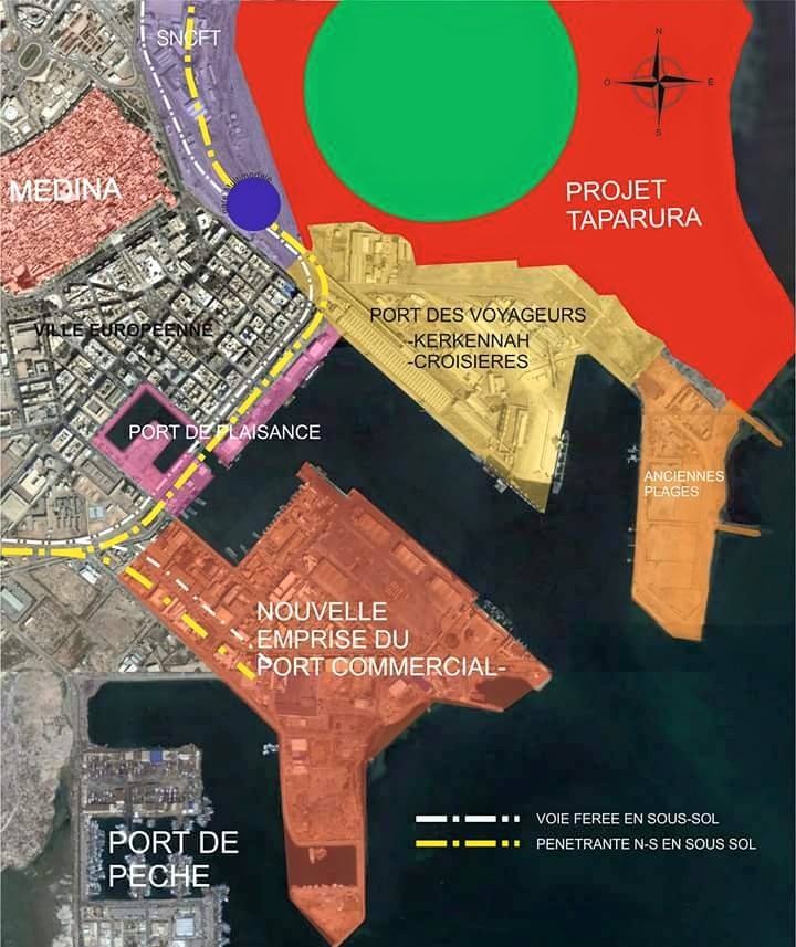 مدينة صفاقس - الشواطئ القديمة - الميناء التجاري - المدينة العتيقة - مشروع تبرورة - ميناء الصيد البحري
