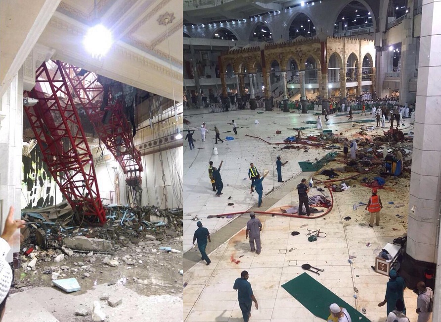 مكة المكرمة 62 قتيلا في حادث رافعة الحرم المكي تاريخ صفاقس