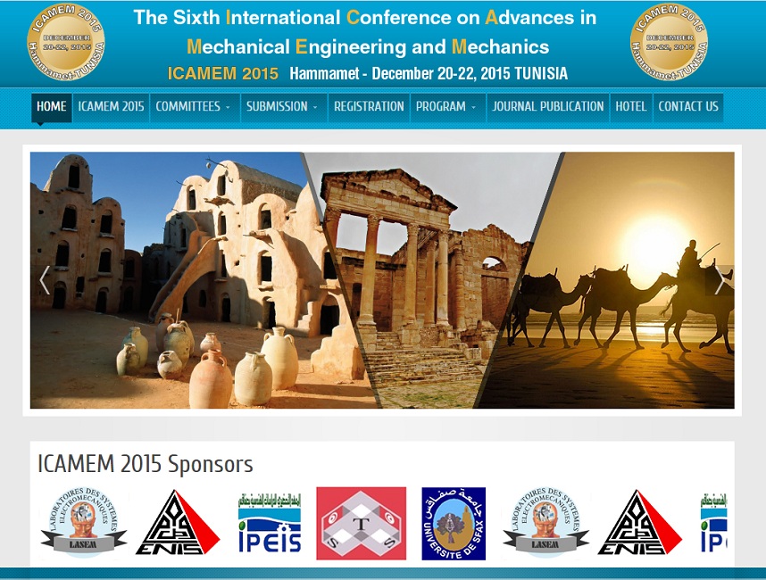 المؤتمر الدولي السادس للتحديثات في الهندسة الميكانيكية والميكانيك 