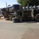 صفاقس : إنقلاب شاحنة محملة بالحجارة