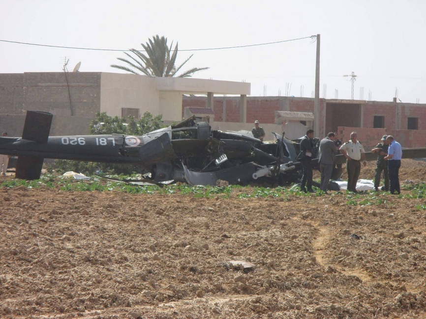 سقوط مروحية في صفاقس