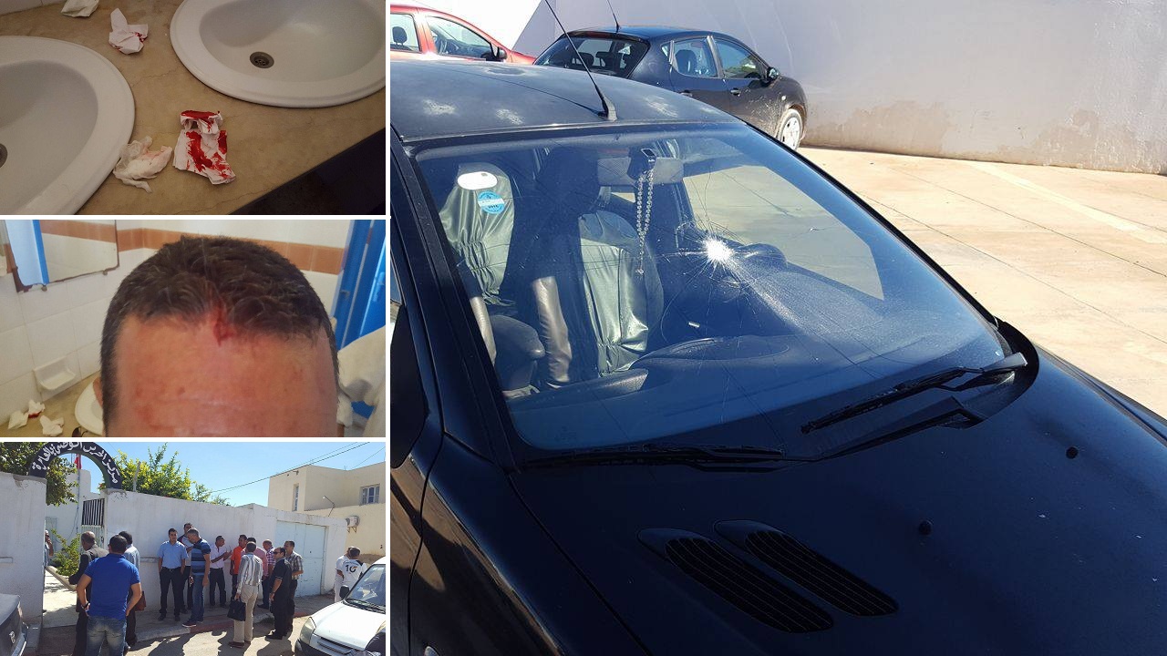 صفاقس : احتجاجات تلمذية تصيب استاذ بحجارة في رأسه