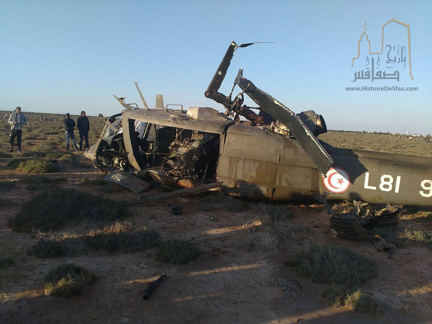 تحطم مروحية عسكرية واصابة عسكريين في صفاقس