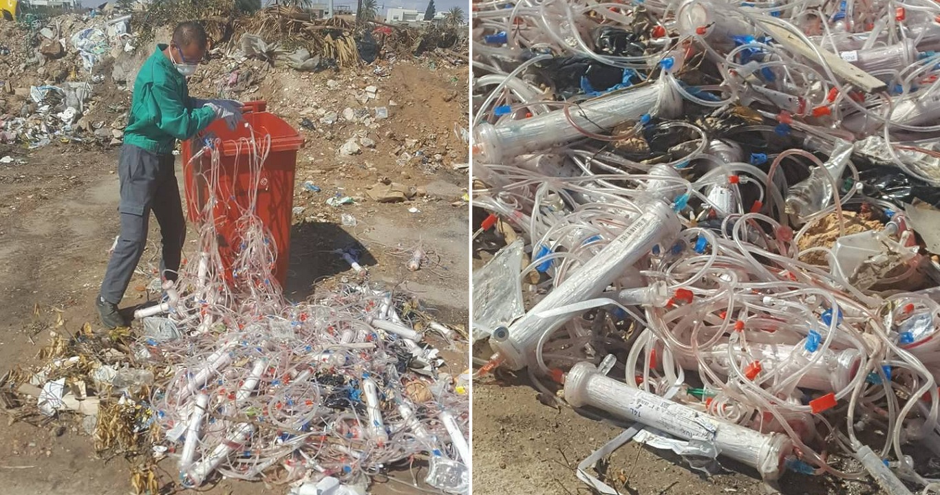 عملية رفع النفايات الخطرة