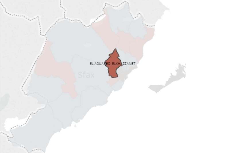 خريطة - بلدية العوابد - الخزانات