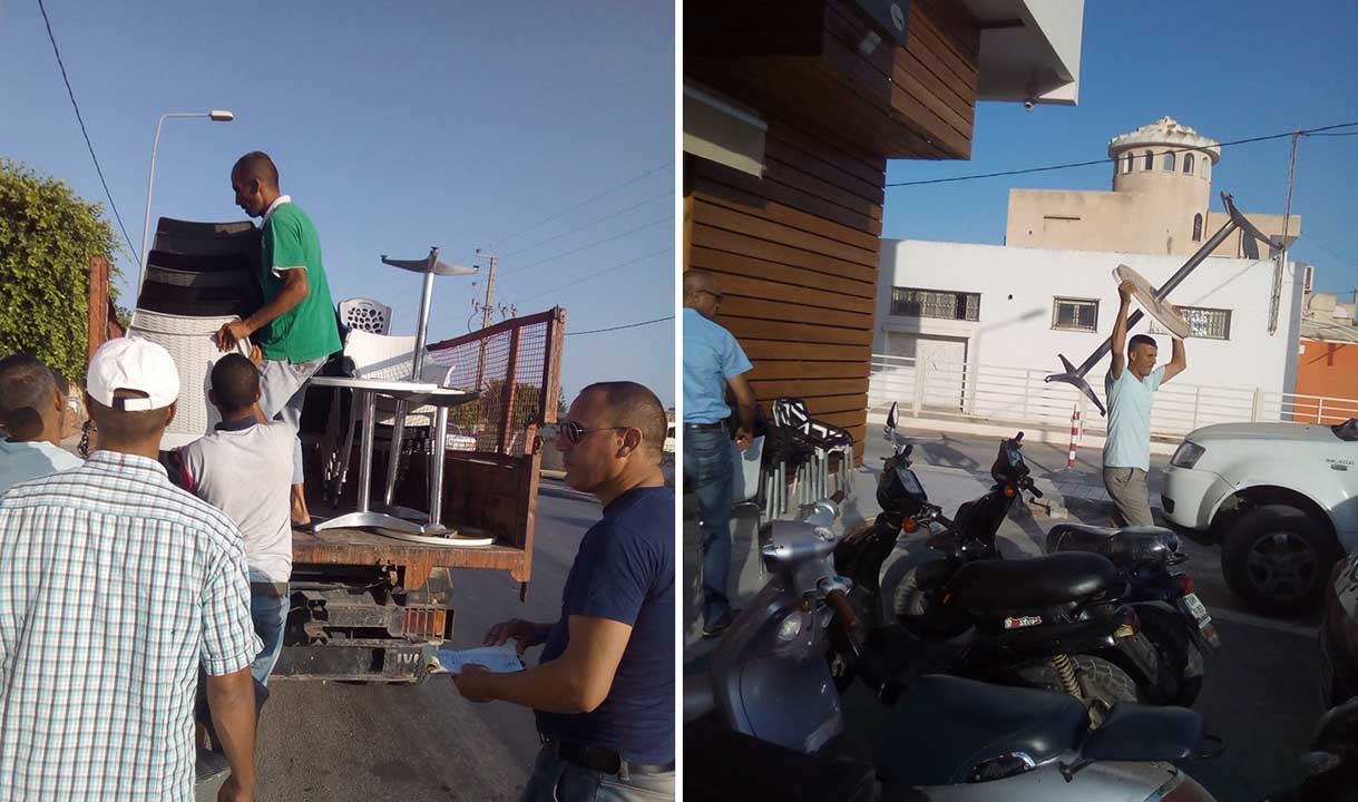 بلدية قرمدة : حملة لمقاومة الاحتلال العشوائي للرصيف