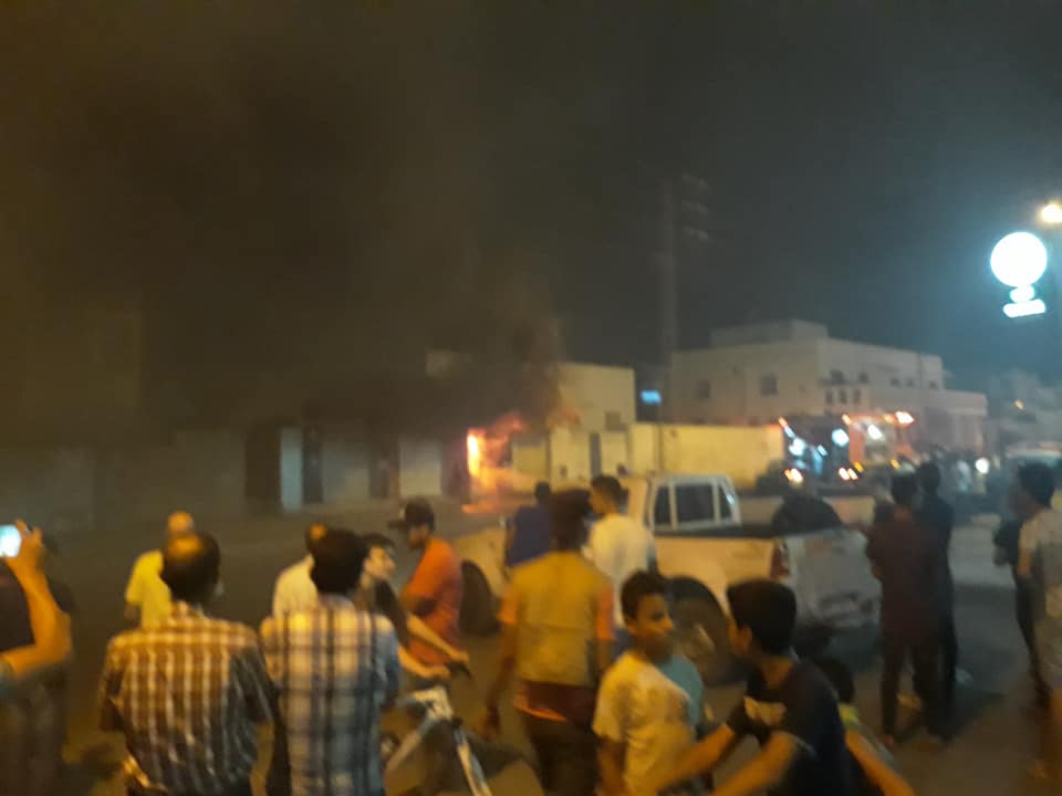 حريق بمحل بساقية الزيت صفاقس