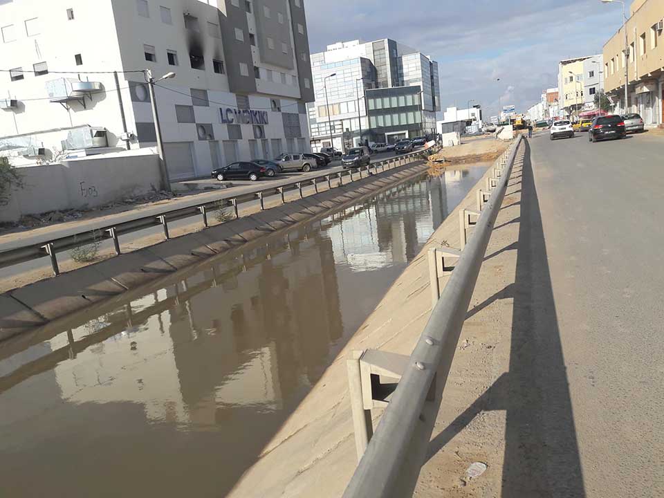 مجابهة الكوارث - صفاقس - حزام بورقيبة - أمطار - مطر - فيضانات