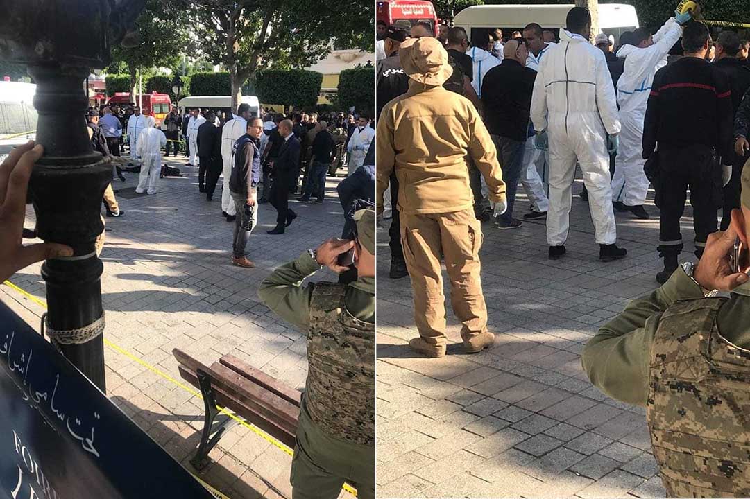 إمرأة تفجر نفسها في شارع الحبيب بورقيبة : الوحدات الأمنية تلقي القبض على شخصين