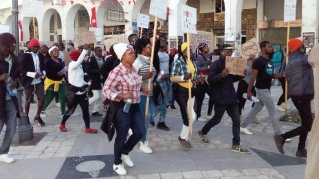 وقفة احتجاجية -افارقة