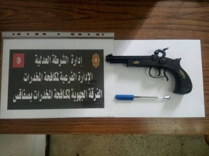 صفاقس: حجز مسدس إسباني الصنع