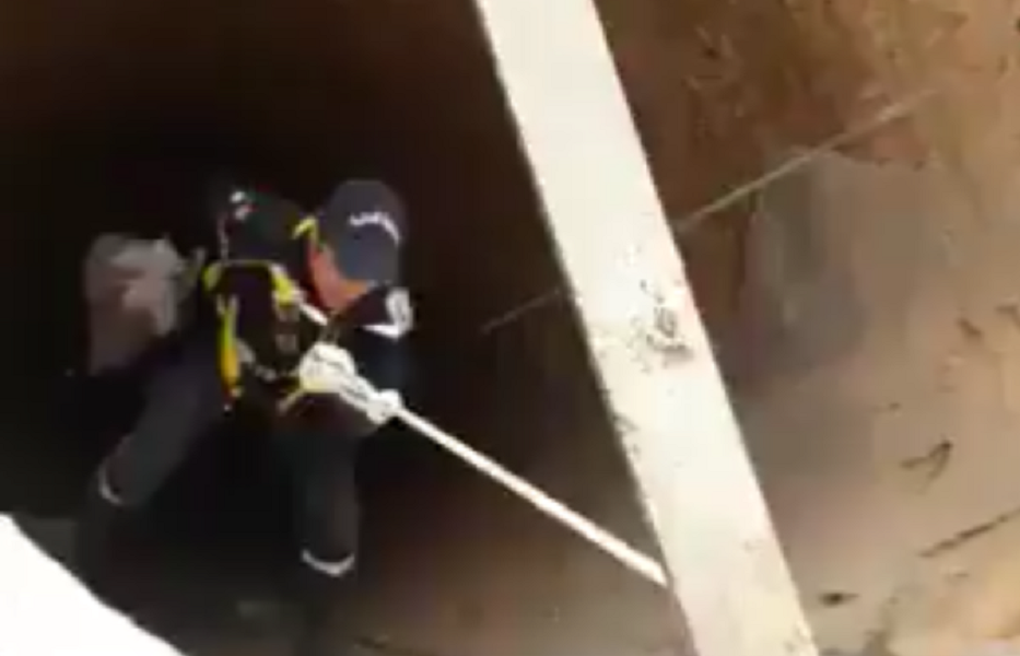 انقاذ -كلب - بئر