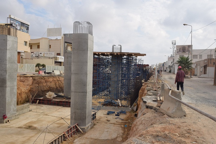 مشروع بناء الممرات العلوية محولات حزام بورقيبة