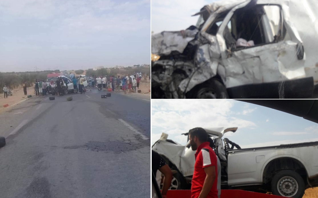 صفاقس : وفاة الأب وابنه خلال حادث مرور أليم ( صور )