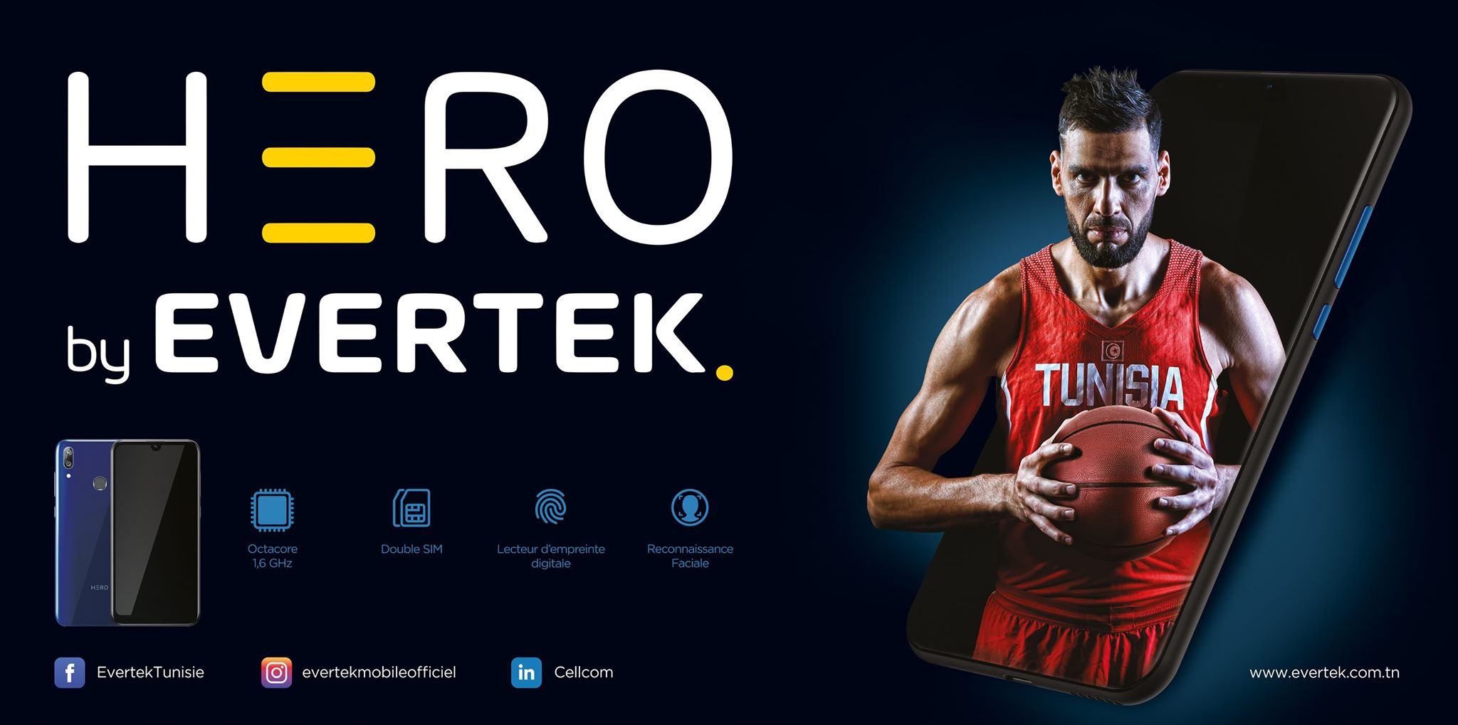 تونس : " إيفارتاك " تطلق هاتفها الذكي الجديد " Hero "