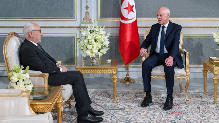 قيس سعيد - راشد الغنوشي