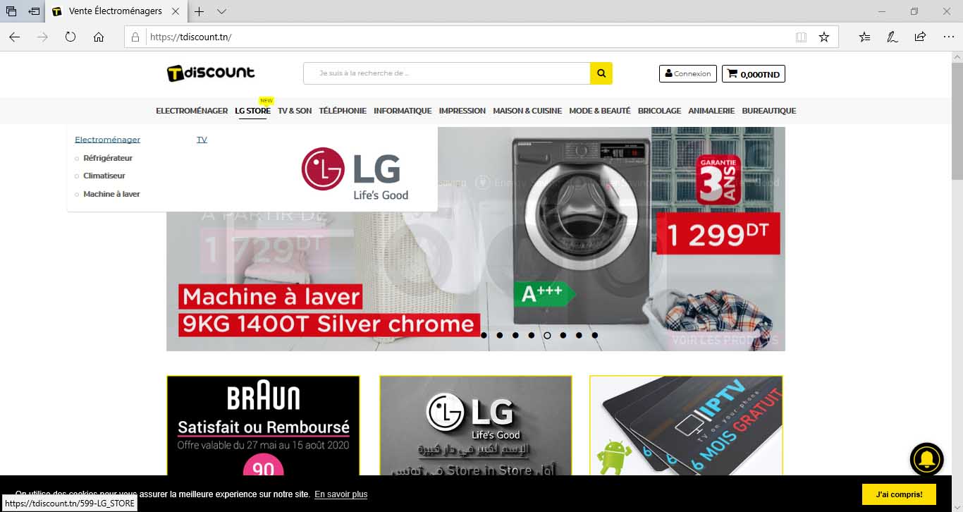 LG Tunisie lance son premier shop-in-shop