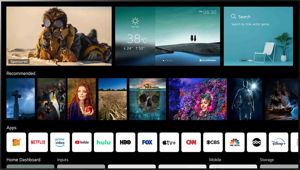 La plateforme de télévision intelligente Webos 6.0 de LG