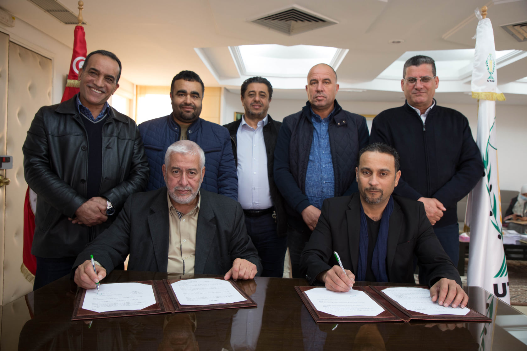 عبد المجيد الزار مع وفد ليبي- اتحاد الفلاحين: لقاءات واتفاقيات مع اقتصاديين ليبيين