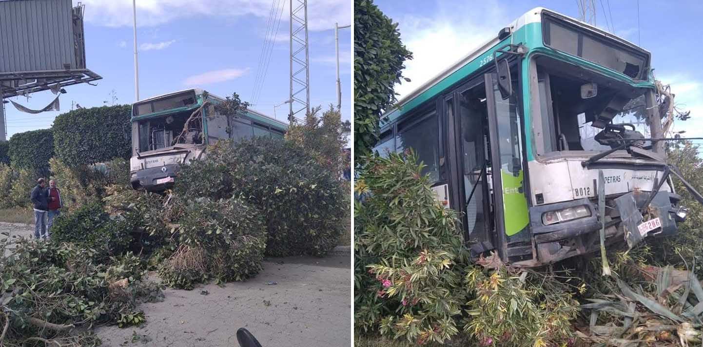 صفاقس: حافلة تصطدم بشجرة