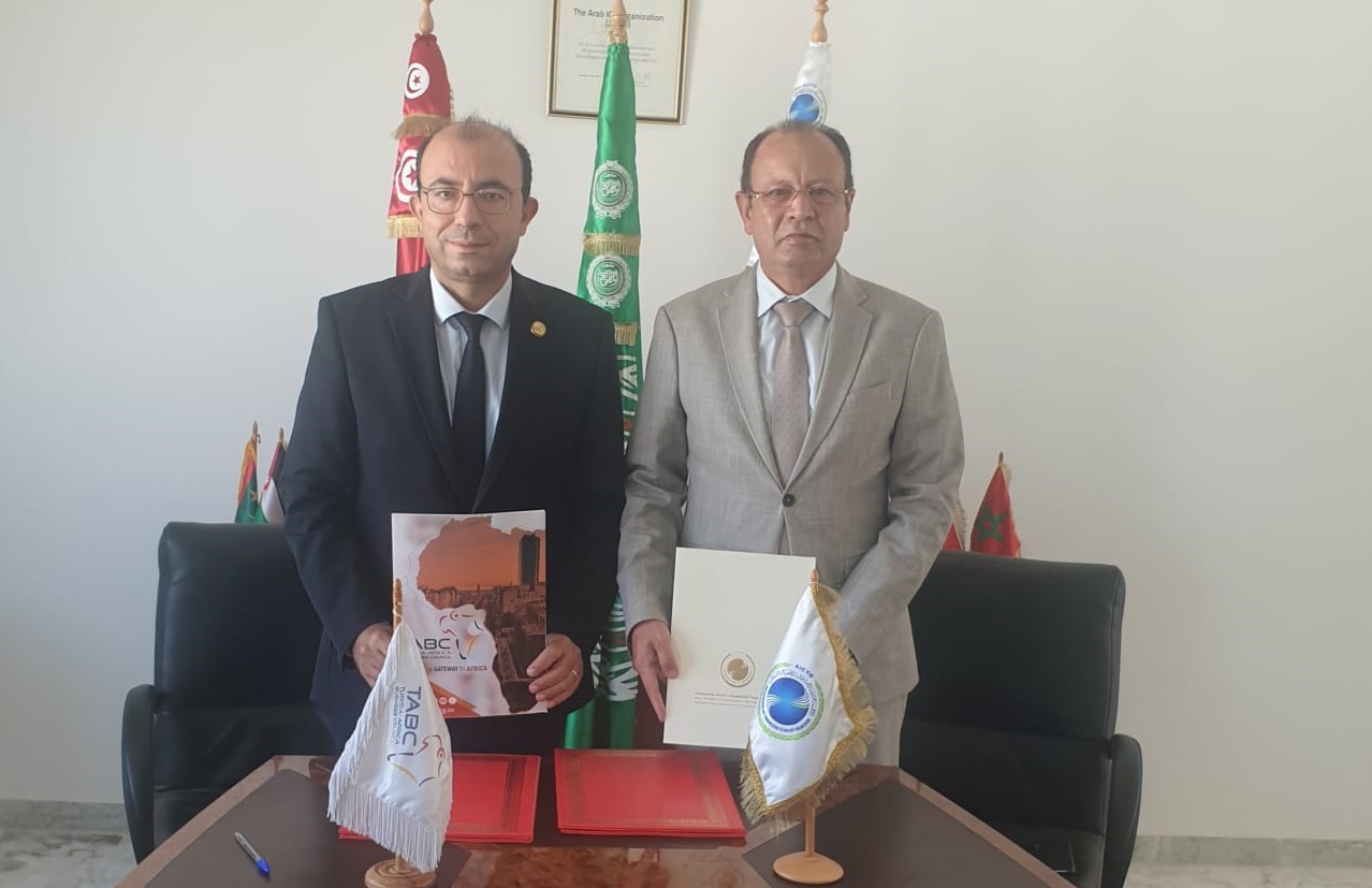 إمضاء مذكرة تفاهم بين المنظمة العربية لتكنولوجيات الاتصال والمعلومات (AICTO) و مجلس الأعمال التونسي الافريقي (TABC)