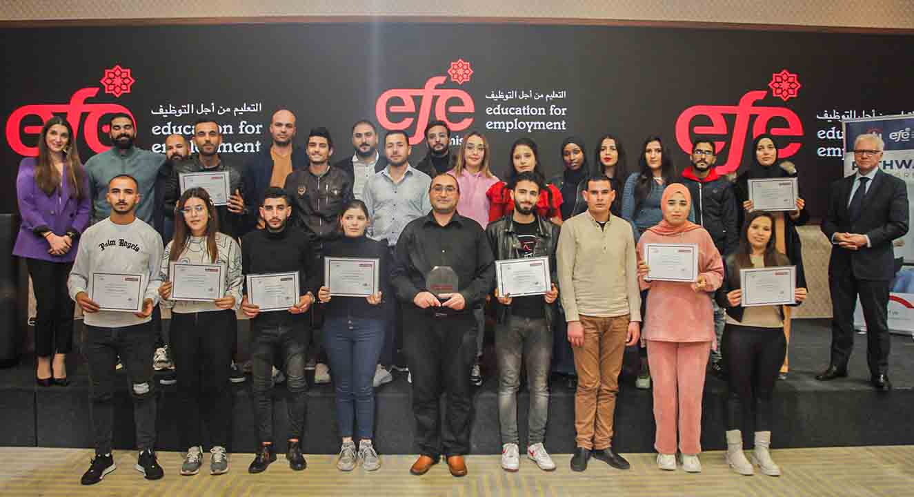 منظمة التعليم من أجل التوظيف بتونس و منظمة ستيي تدمج 60 شاب وشابة في شركات خاصة