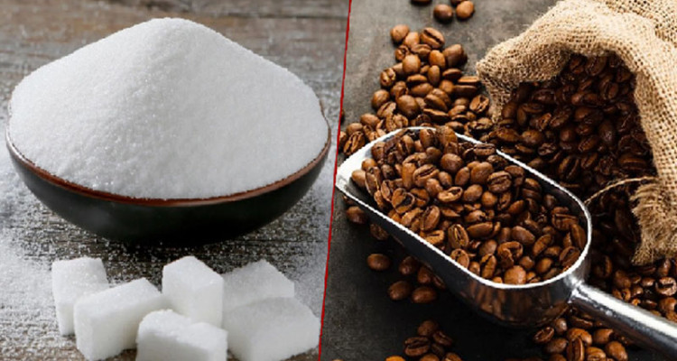 القهوة والسكر